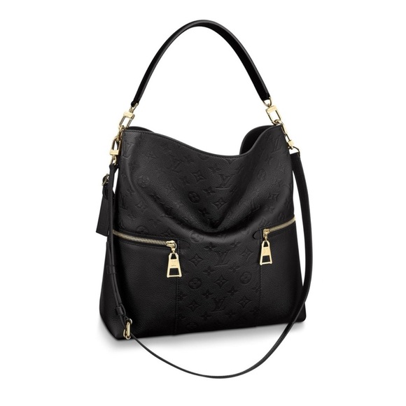 Authentic Louis Vuitton NEW MELIE Empreinte black with 2 straps discontinued
